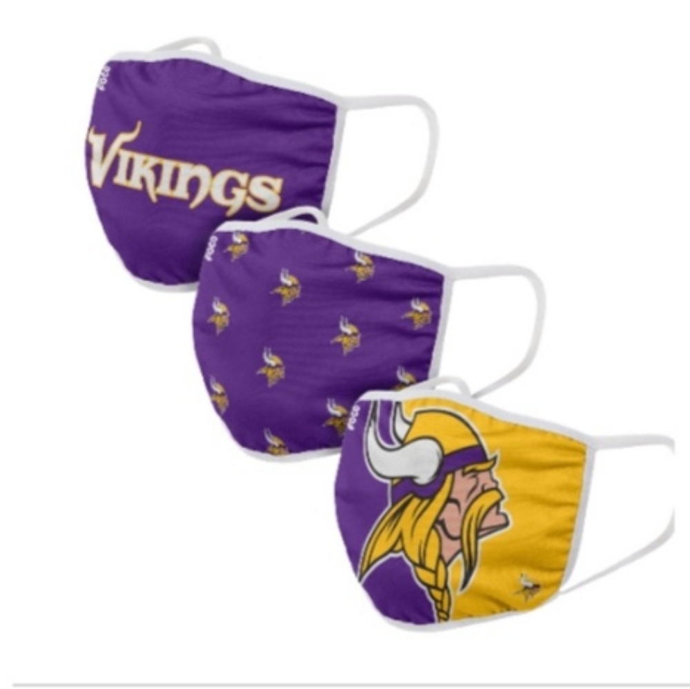 FOCO Minnesota Vikings face masks nwt
